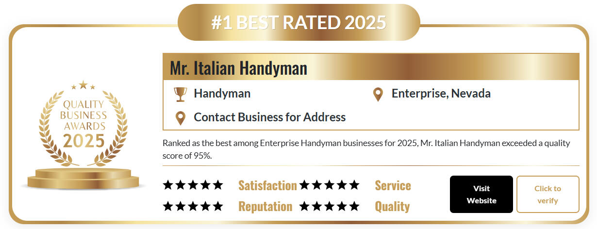 Mr. Italian Handyman Best Rated #1 Best rated handyman 2025 Nevada