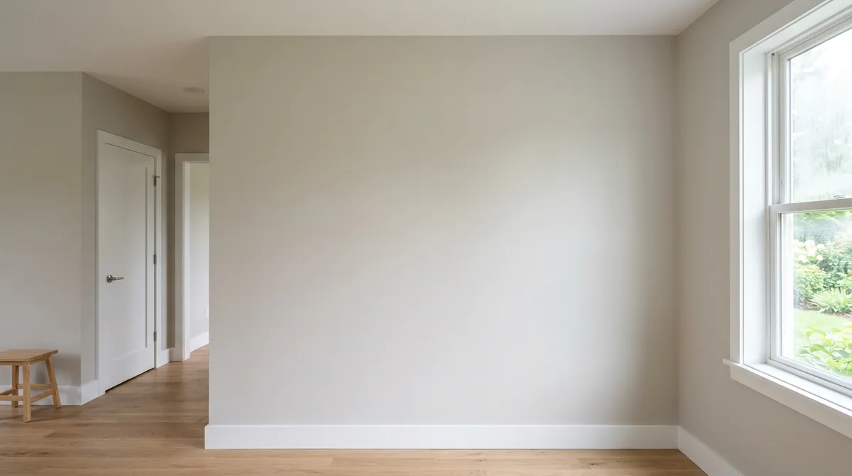 Smooth, freshly repaired drywall with a clean painted finish
